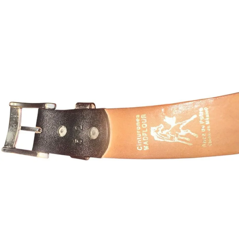 52” Cinturones MADFLOUR Premium Leather Belt with Stn Steel Bkle - Big & Tall